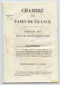 Rapport de la Chambre des Pairs de France (1825)